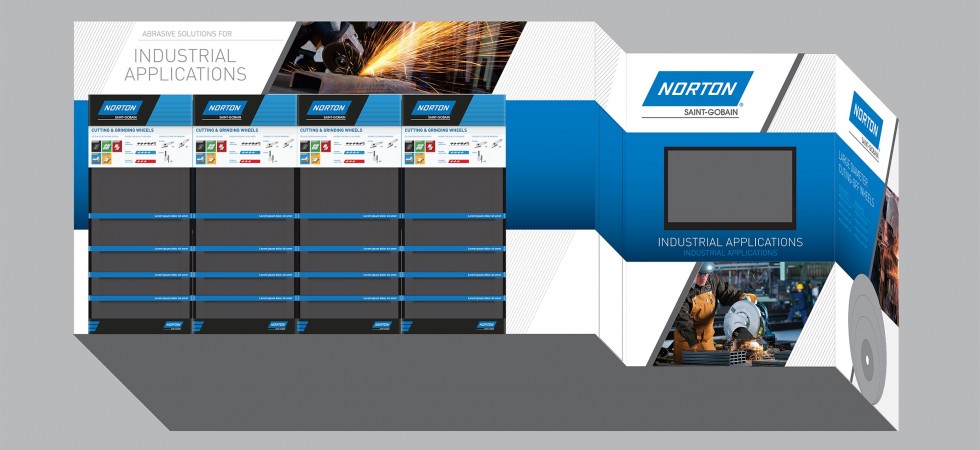 Norton Stand design for shell scheme - Industrial Fair Russia